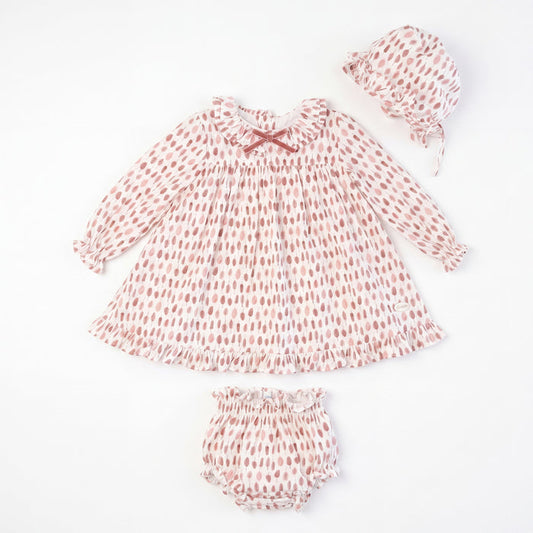 Girl Pink Feathers Print Set 3 Pieces