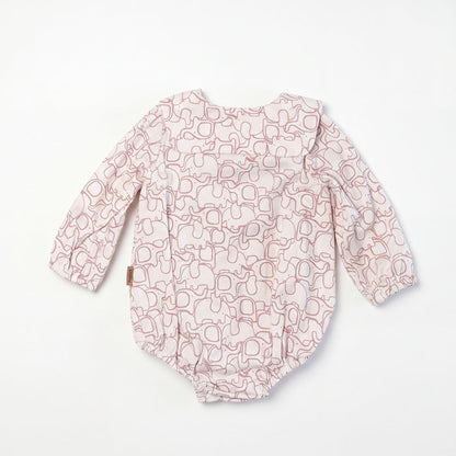 Girl Pink Makeup Elephant Romper