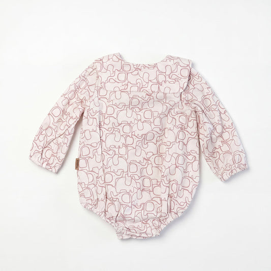Girl Pink Makeup Elephant Romper