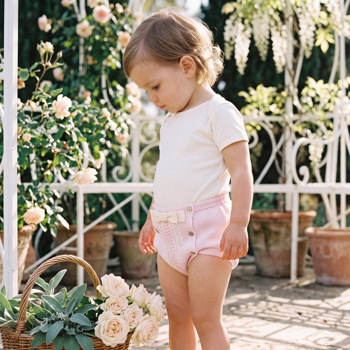 Girl Pink Woven Bloomer