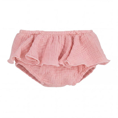 Girl "Skylar" Light Pink Ruffled Bloomer — AGÜ Baby Spanish baby clothes