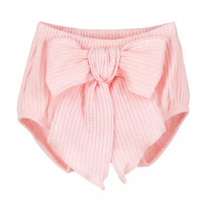 Girls Light Pink Bloomer with Bow — AGÜ Baby Spanish baby clothes
