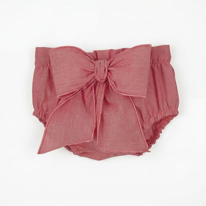 Girls Red Bloomer with Bow — AGÜ Baby Spanish baby clothes