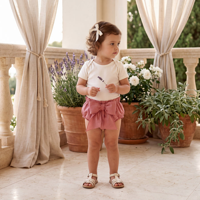 Girls Red Bloomer with Bow