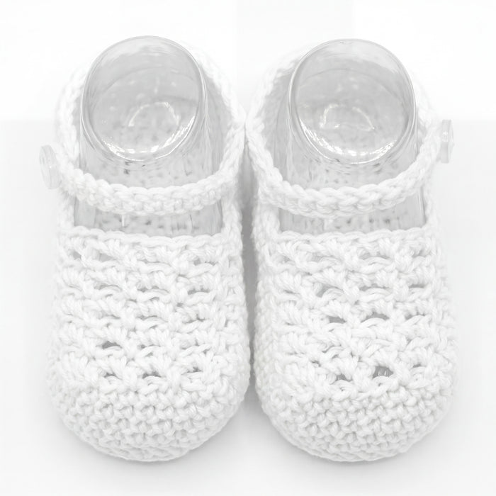 Girls Shoes Knitted One Size — view 3 — handcrafted in Spain — AGÜ Baby