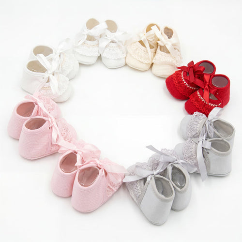 Girls Shoes Lace and Bow One Size — AGÜ Baby Spanish baby clothes