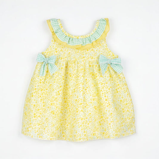 Girls "Zadie" Lemon Floral Dress — AGÜ Baby Spanish baby clothes