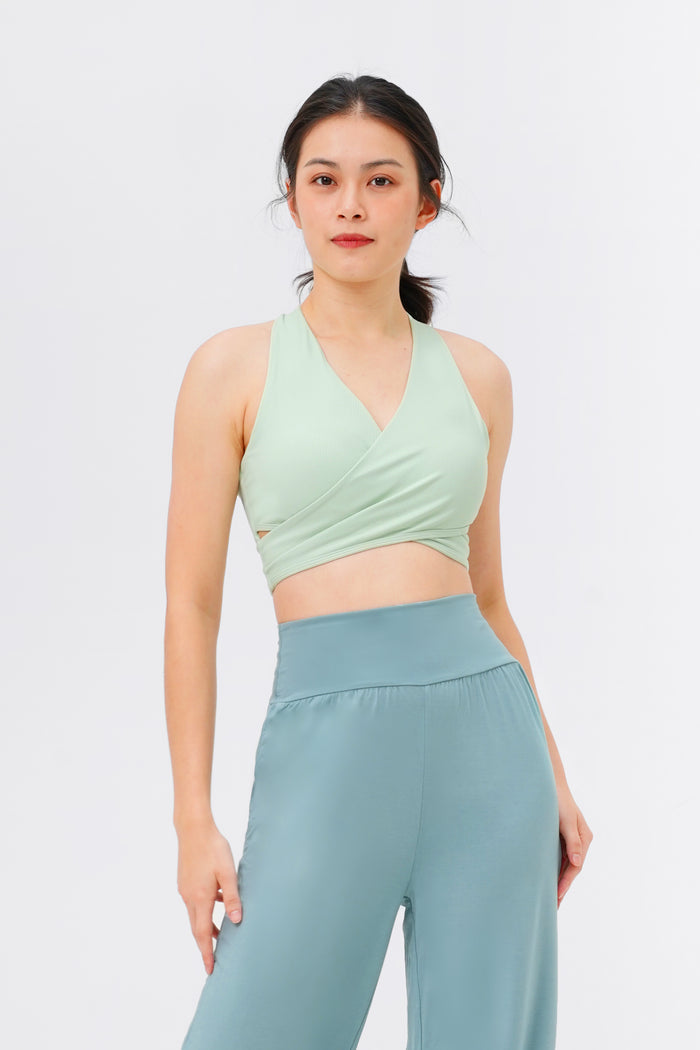 Good Karma Ribbed Wrap Bra