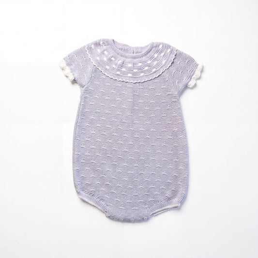 Gray Lace Romper — AGÜ Baby Spanish baby clothes