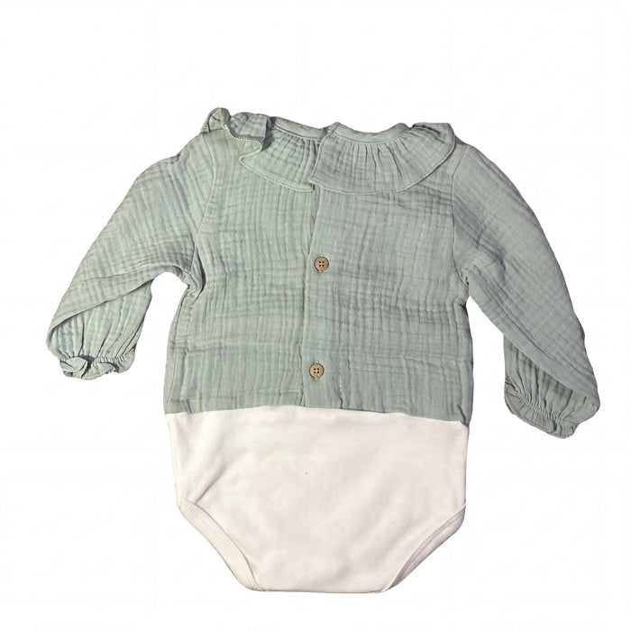 Green Body Long Sleeve with Collar