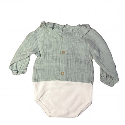 Green Body Long Sleeve with Collar