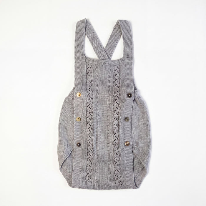 Grey Dot Romper