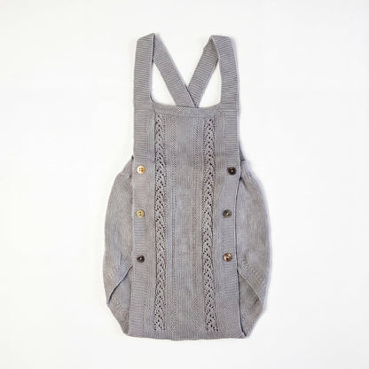Grey Dot Romper