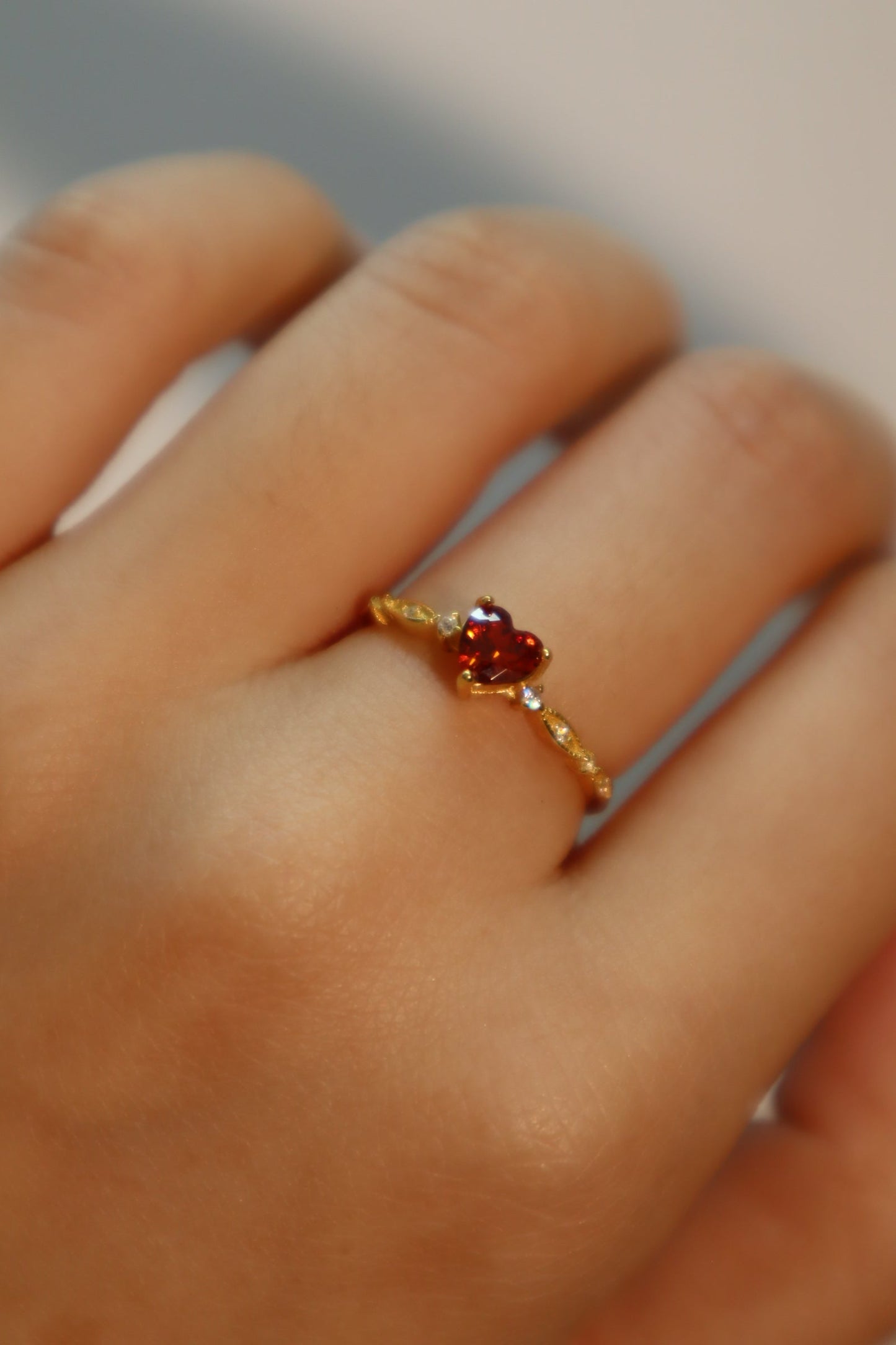 24K Gold Vermeil Heart Ring