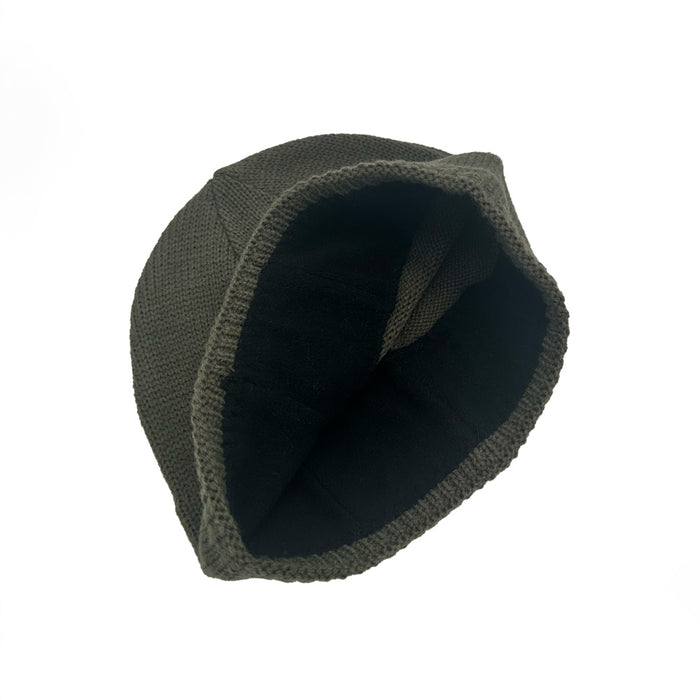 Mütze mit Fleece Olive Innenseite