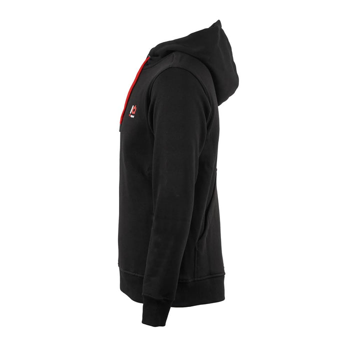 IQ Trainingshoodie Blanko Schwarz – Seitenansicht links