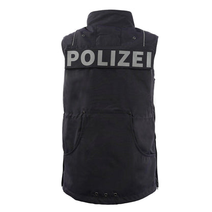 Weste Polizei blau Rücken