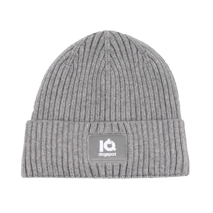 Thermo Beanie - Winter grau - eckiges Logo