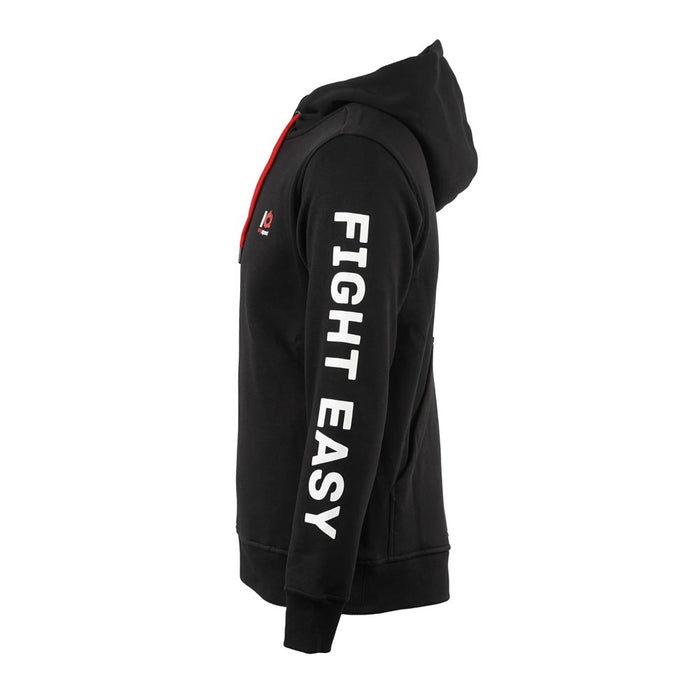 IQ Trainingshoodie „Train Hard. Fight Easy.“ – Seitenansicht links