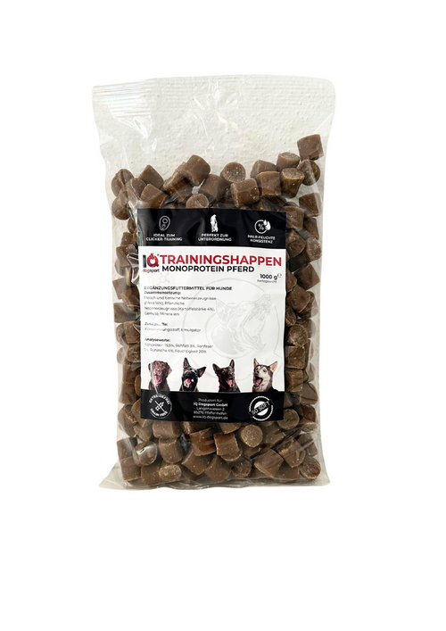 IQ Trainingshappen Pferd Monoprotein – Verpackung