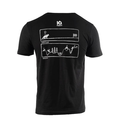 Schwarzes T-Shirt IQ Dogsport mit weißer Zeichnung
