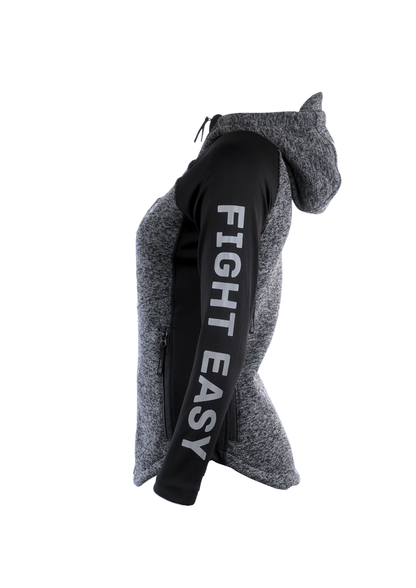 IQ Damen Zip-Hoodie Grau – Produktansicht 3