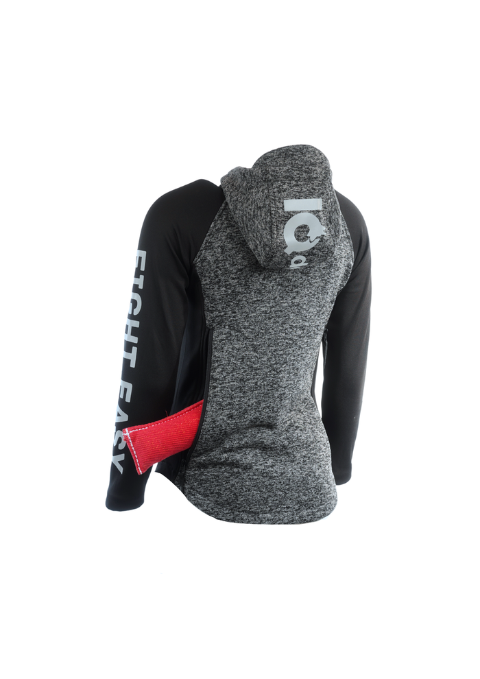 IQ Damen Zip-Hoodie Grau – Produktansicht 5