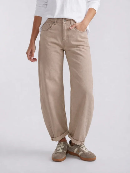 Italian Star - Idaho Barrel Coloured Jean - Beige