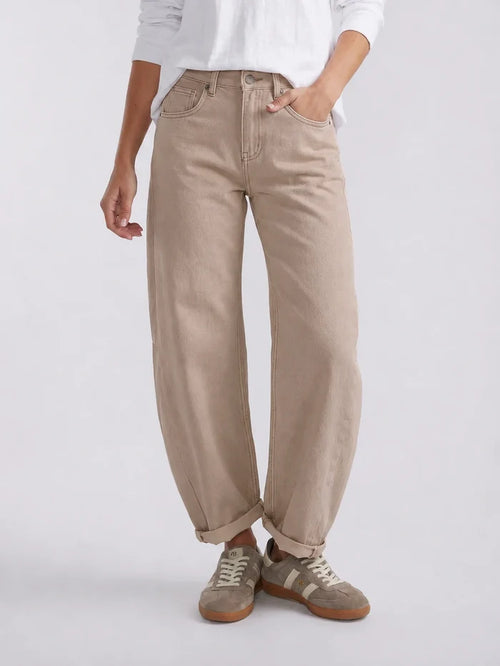 Italian Star - Idaho Barrel Coloured Jean - Beige