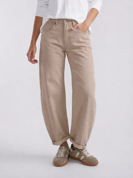 Italian Star - Idaho Barrel Coloured Jean - Beige