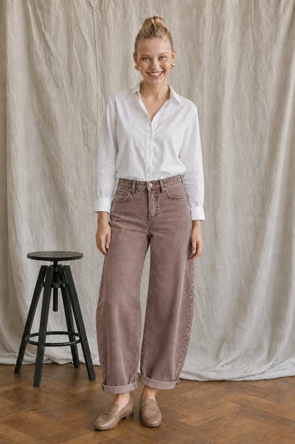 Italian Star - Idaho Barrel Coloured Jean - Mocha