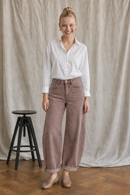 Italian Star - Idaho Barrel Coloured Jean - Mocha
