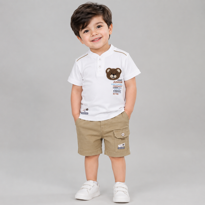Junior Bear Boys Casual Co-Ord Set
