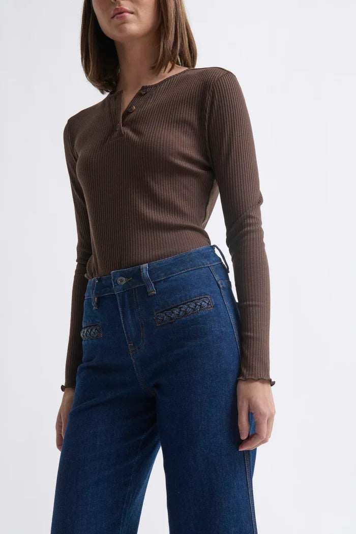 Kireina - Freya Jean Plait Pocket - Palisade Blue - KWN260026