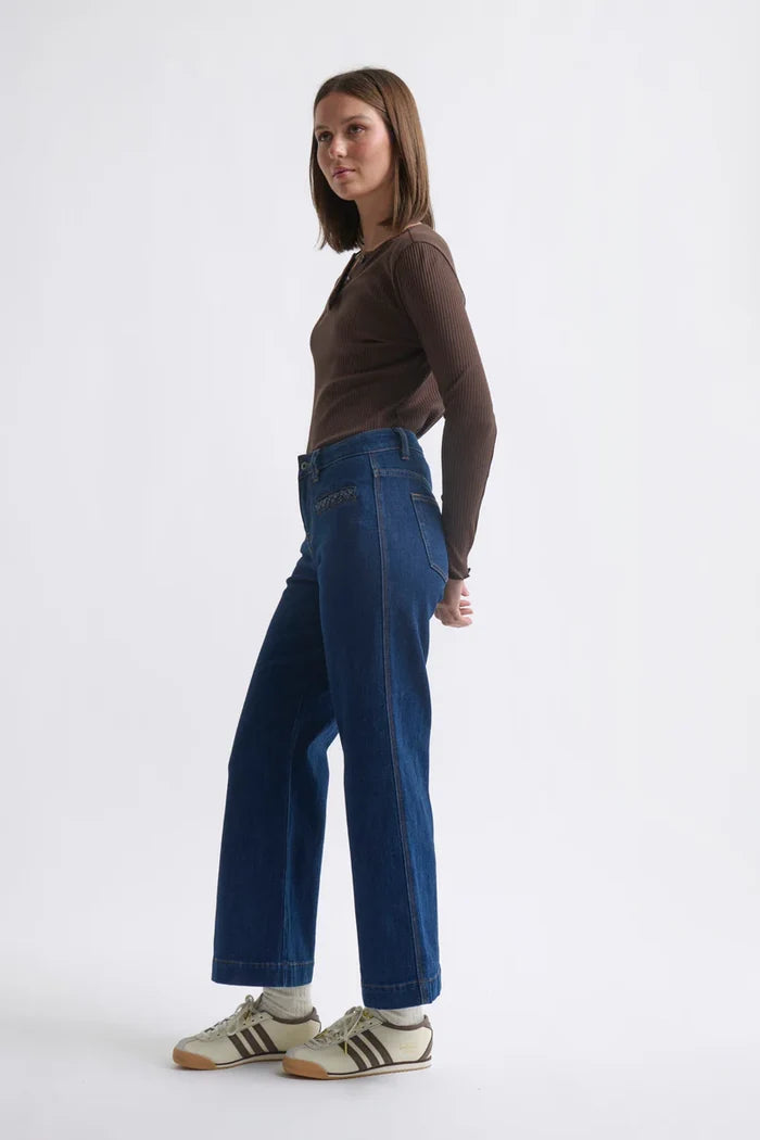 Kireina - Freya Jean Plait Pocket - Palisade Blue - KWN260026