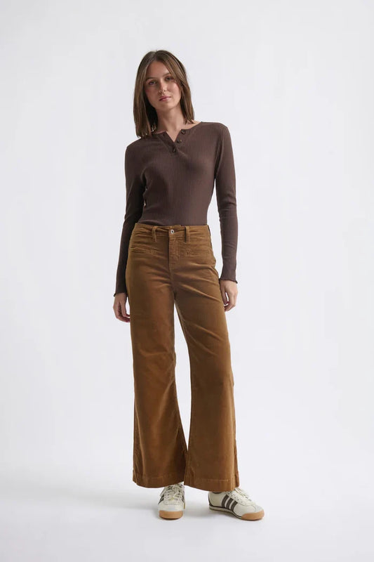 Kireina - Freya Velvet Jean - Toffee - KWN260037