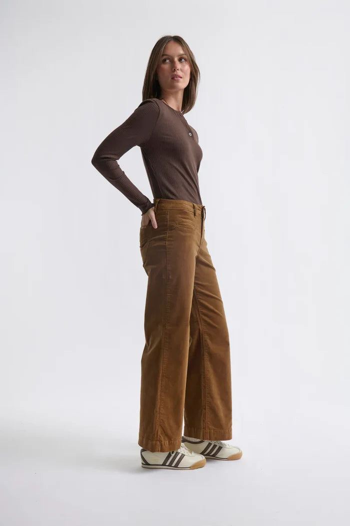 Kireina - Freya Velvet Jean - Toffee - KWN260037