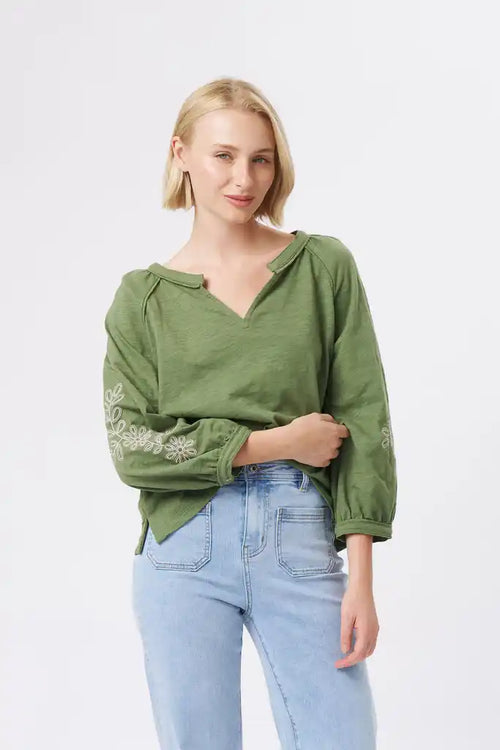 Kireina - Kimberly Top | Moss Green