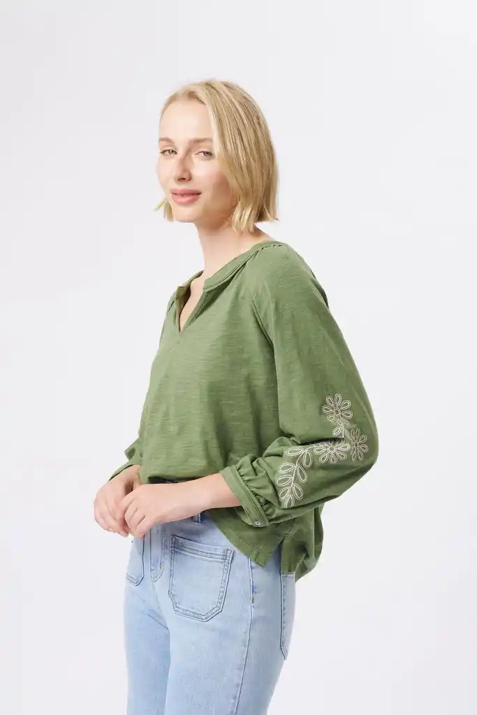 Kireina - Kimberly Top | Moss Green