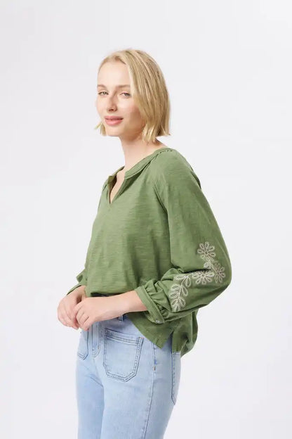 Kireina - Kimberly Top | Moss Green