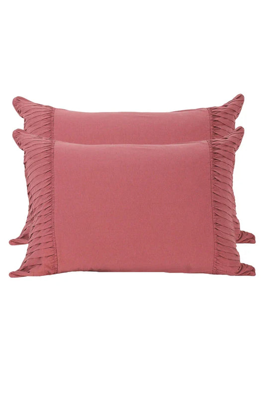 Lazy Bones - Rosette Pillowcase Set of 2 | Cedar
