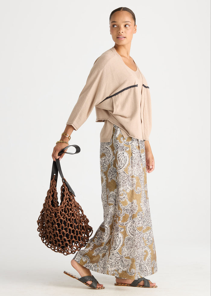 Ld + Co - Offset Cardigan - Natural