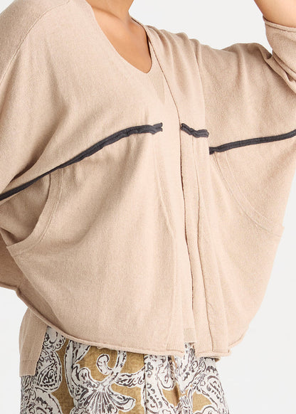 Ld + Co - Offset Cardigan - Natural