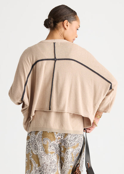 Ld + Co - Offset Cardigan - Natural