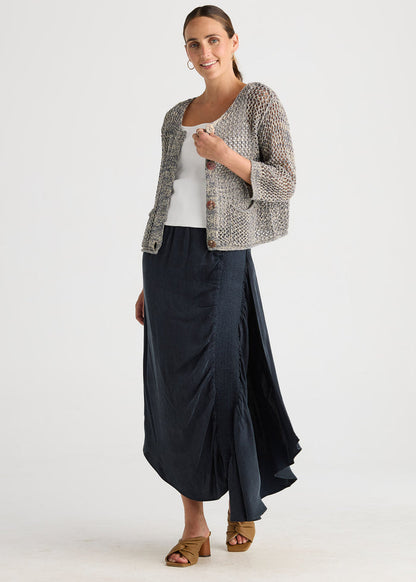 Ld + Co - Shirred Angle Skirt - Dusk