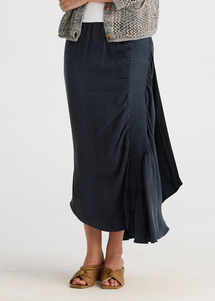 Ld + Co - Shirred Angle Skirt - Dusk