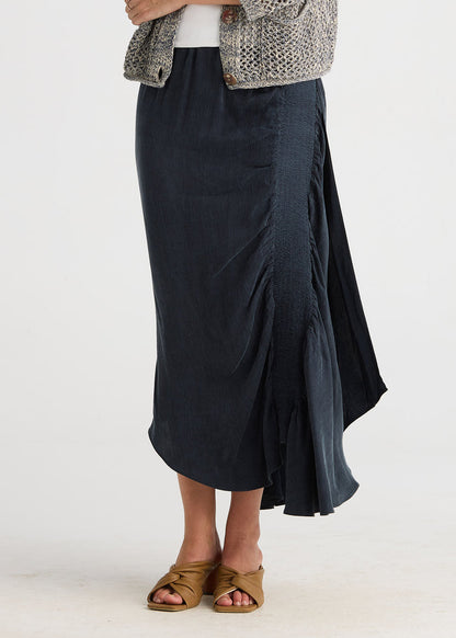 Ld + Co - Shirred Angle Skirt - Dusk