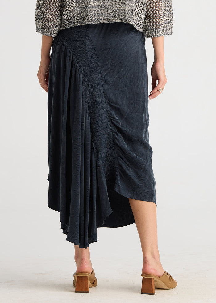 Ld + Co - Shirred Angle Skirt - Dusk