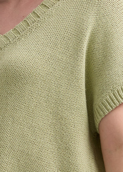 LD & Co - Textured V Top - Lemongrass (LC7761)
