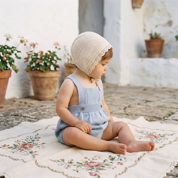 Light Blue Borlones Romper